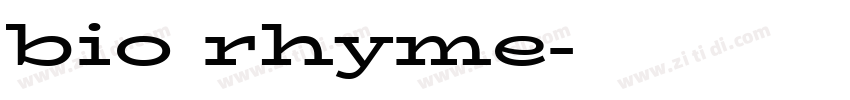bio rhyme字体转换